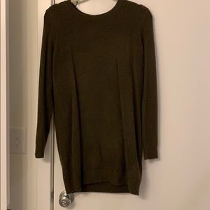 Olive green sweater dress